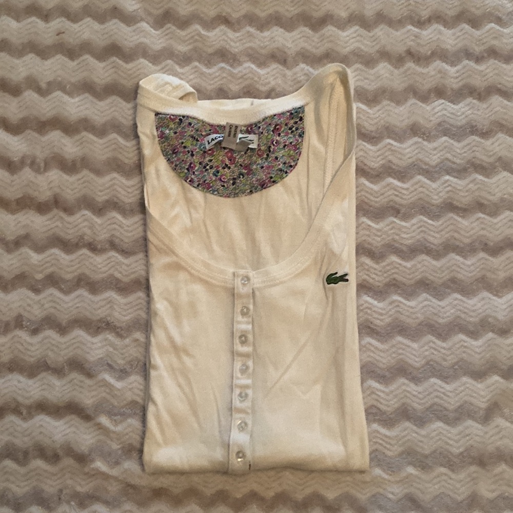 White Lacoste Tank Size 36
